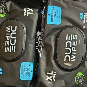 2 X Dude Wipes XL Flushable Wipes BRAND NEW